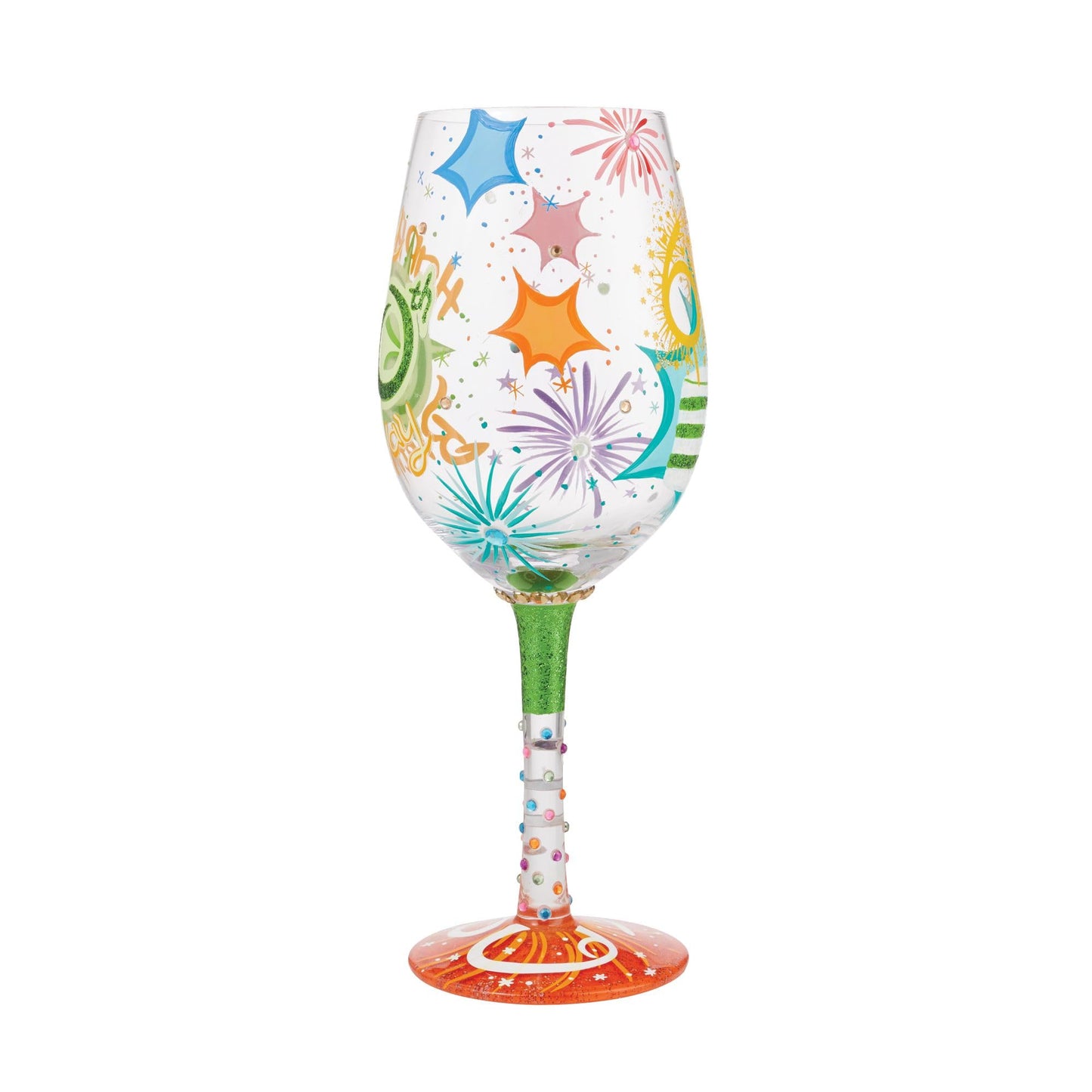 Lolita Happy 60th Birthday Wine Glass 9in H