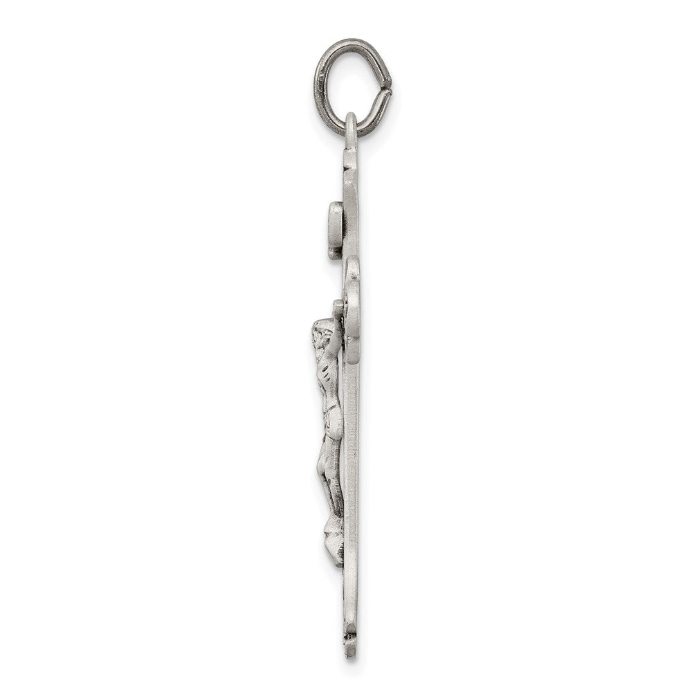 Sterling Silver Antiqued INRI Crucifix Pendant