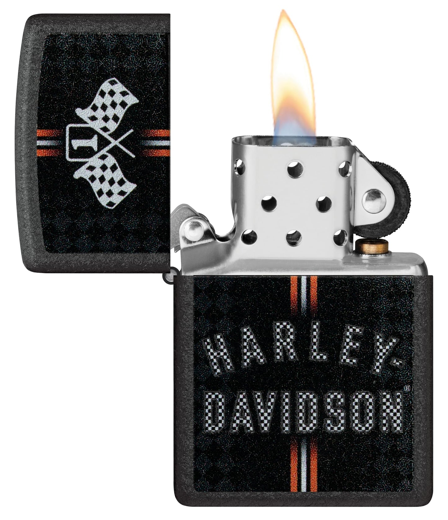 Zippo 48558 Harley Davidson Flags Design Windproof Pocket Lighter
