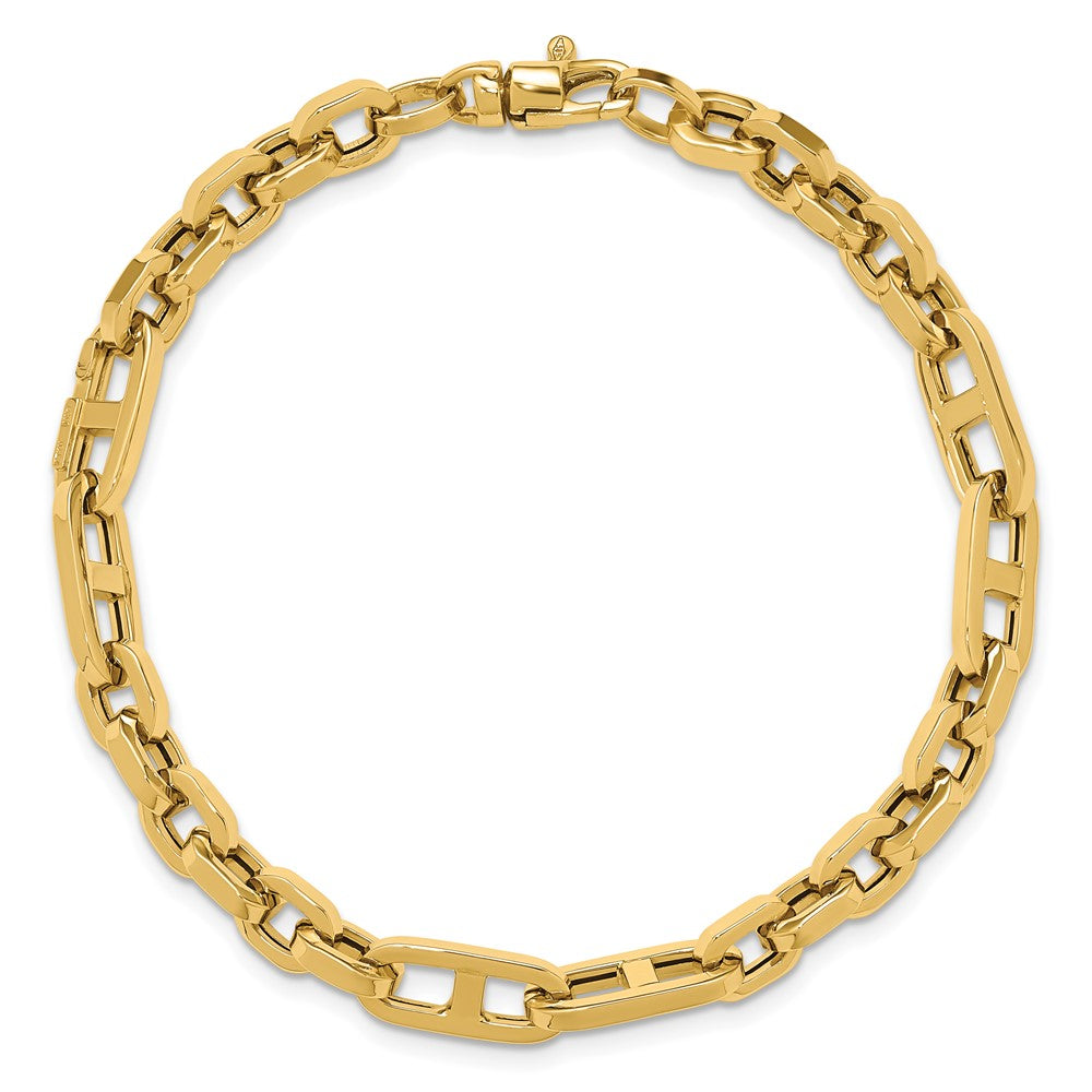 14K Polished Fancy Link Bracelet 7.5  inches