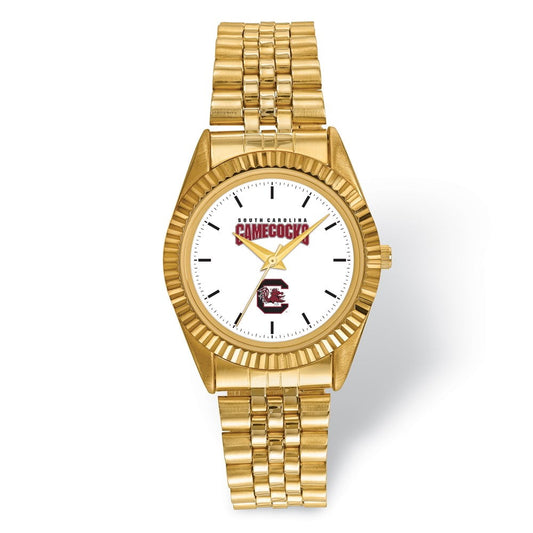 LogoArt University of South Carolina Pro Gold-tone Gents Quartz Watch QUSO166