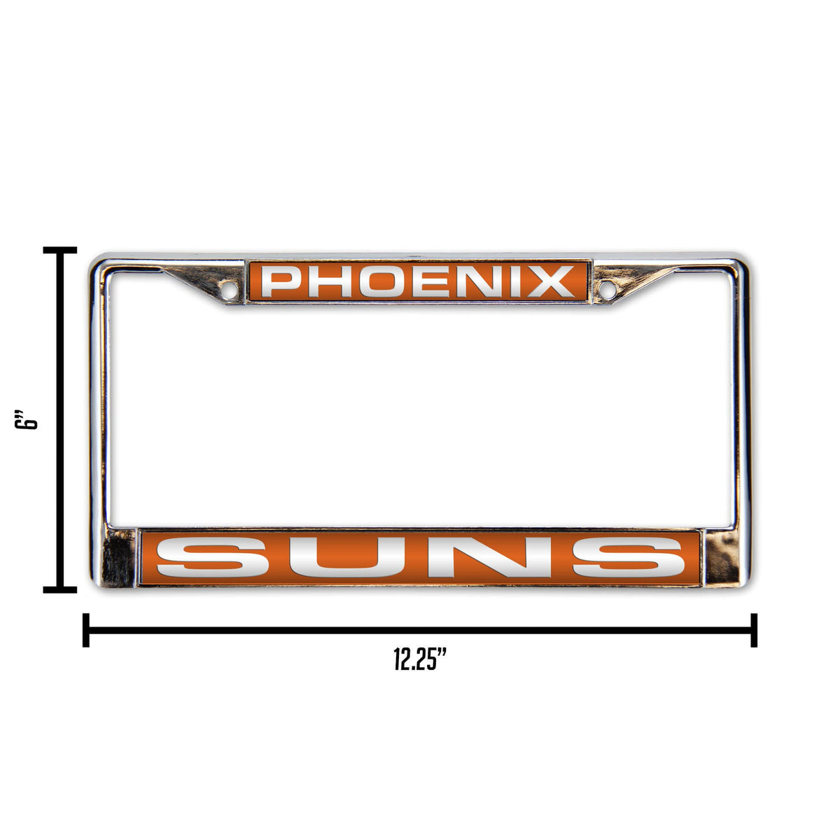 Phoenix Basketball Sun's Chrome Metal Laser Cut License Plate Frame