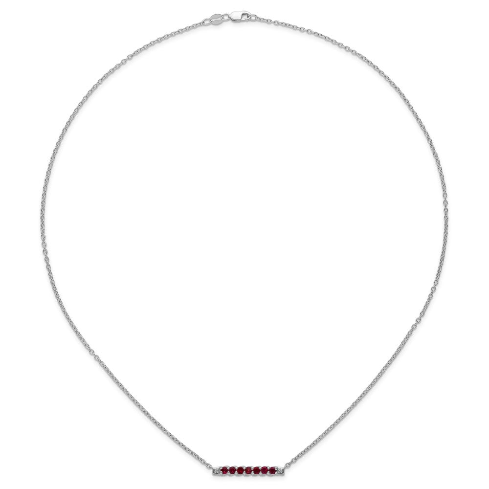 10kw Created Ruby & Diamond Necklace