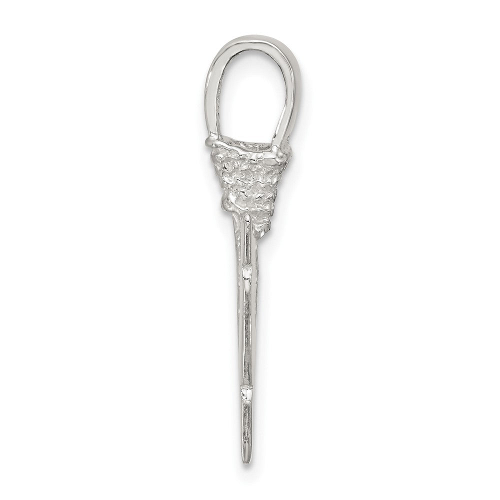 De-Ani Sterling Silver Rhodium-plated Polished 3D Arrowhead Pendant