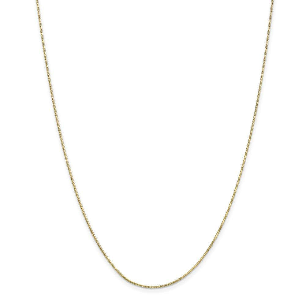 Primal Gold 10 Karat Yellow Gold 0.90mm Round Snake Chain