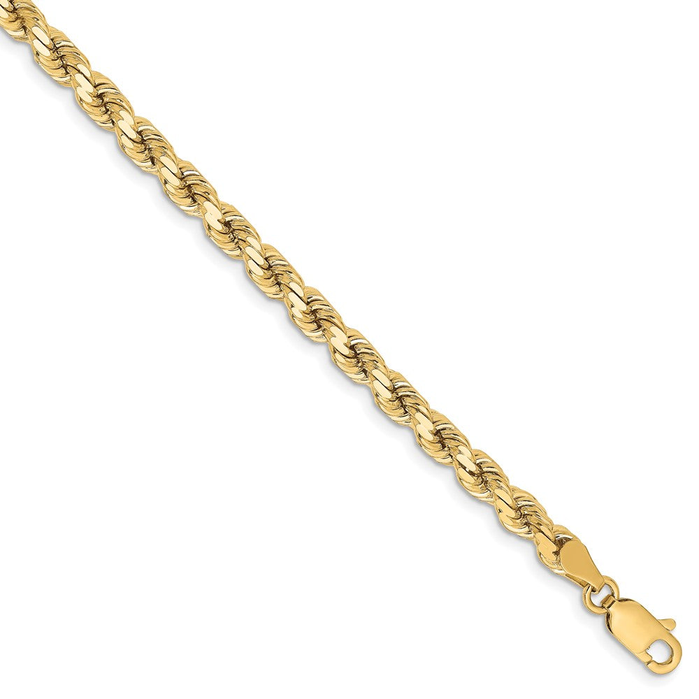 10K 4.25mm Diamond-Cut Rope Chain 8  inches