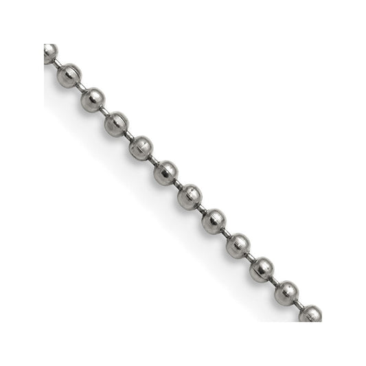 Stainless Steel Polished 2mm 16in Ball Chain