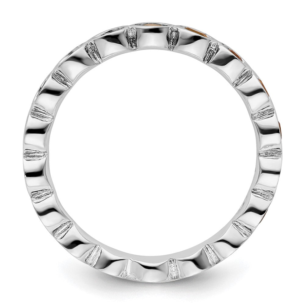 Sterling Silver Stackable Expressions Citrine Ring Size -6