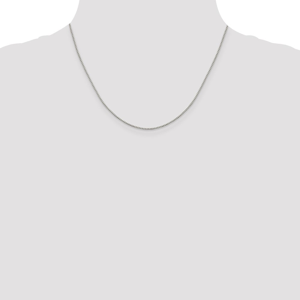 Sterling Silver 1.15mm 8 Sided Diamond-cut Box Chain 18 Inches