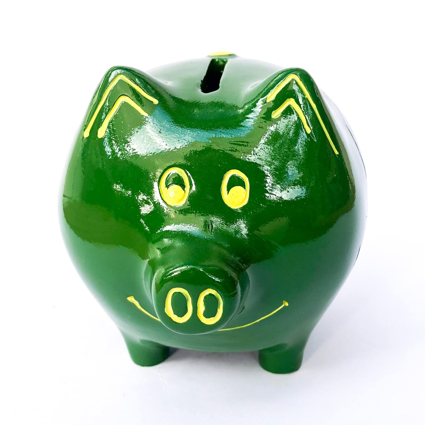 Polyresin JOHN DEERE Logo Green Piggy Bank Q-GM8493