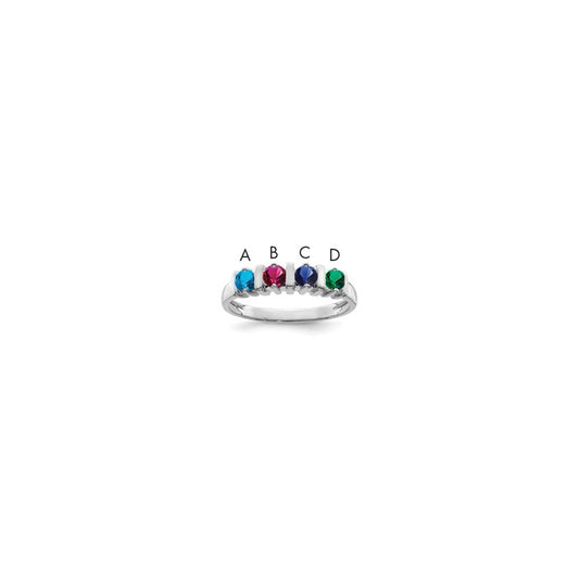 Sterling Silver Rhodium-plated Family Jewelry Mounting