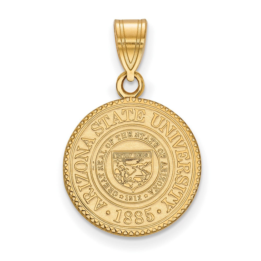 10k Gold Arizona State University Medium Crest Pendant