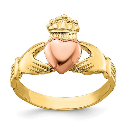14k Two-tone Baby Claddagh Ring Size 1