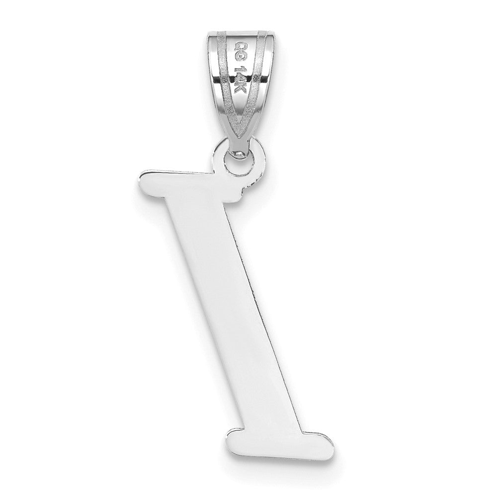 14kw Polished Letter I Initial Pendant