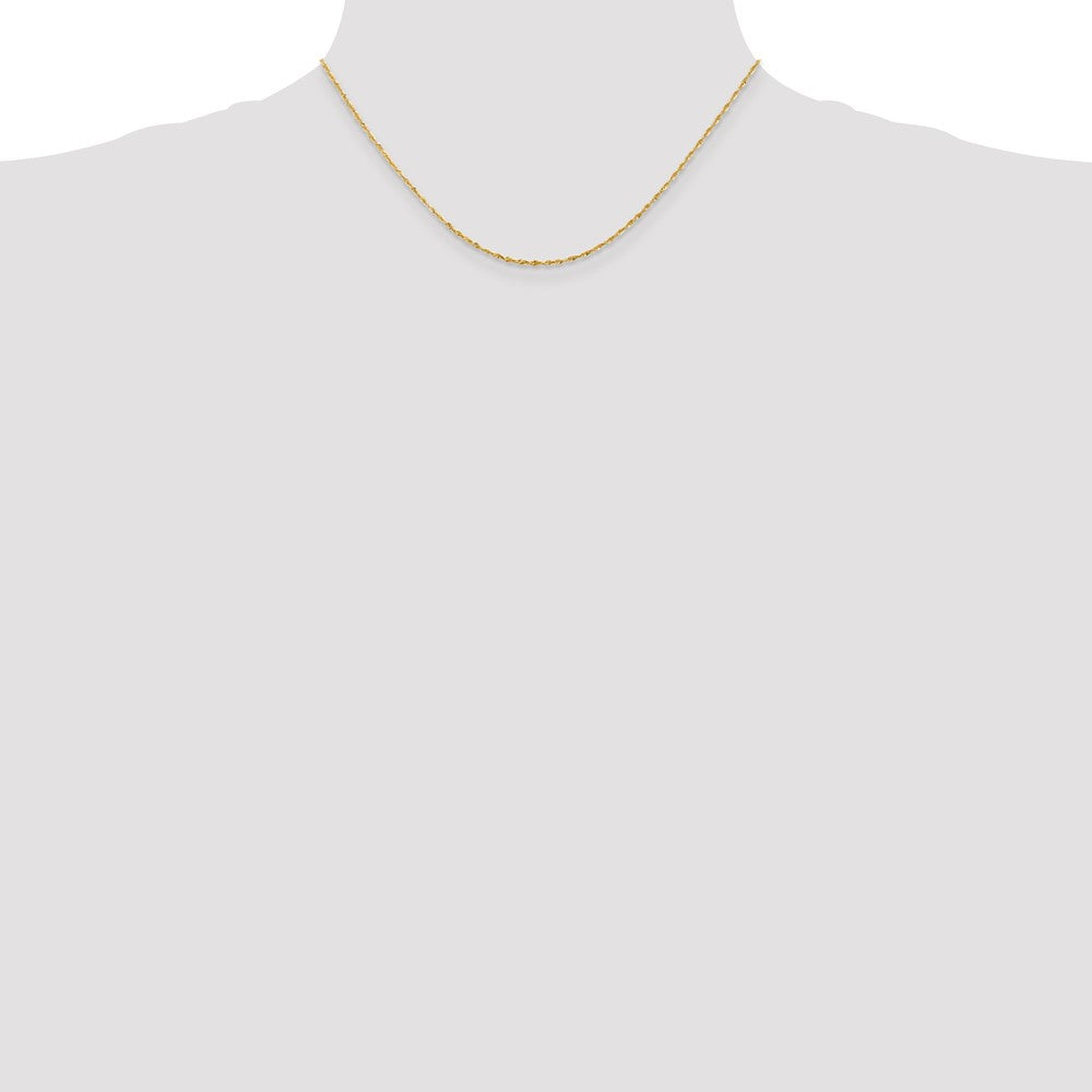 14K 16 inch 1.5mm Ultra Diamond-cut Rope with Lobster Clasp Chain
