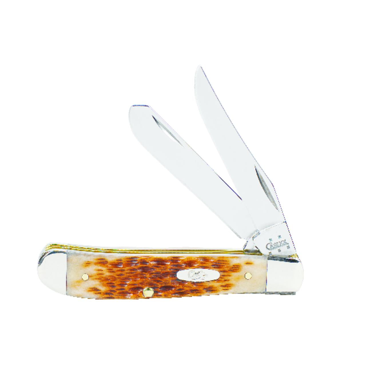 Peach Seed Jig Amber Bone Mini Trapper 00013