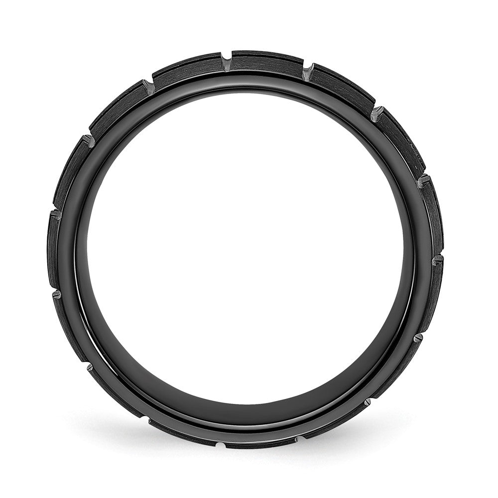 Ceramic Black 8MM Dome Band