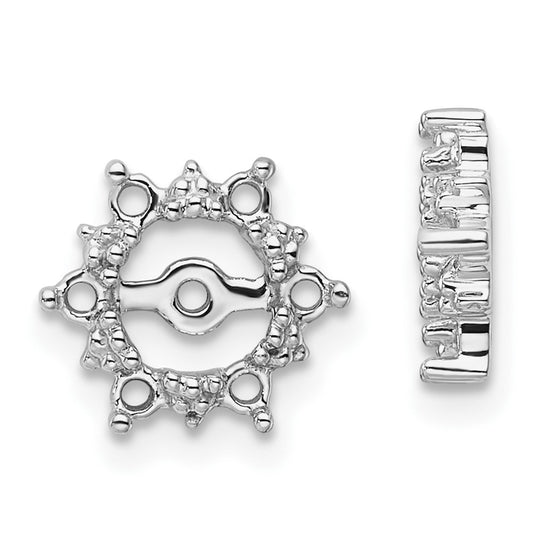 14k White Gold Fancy Diamond Earring Jacket Mountings