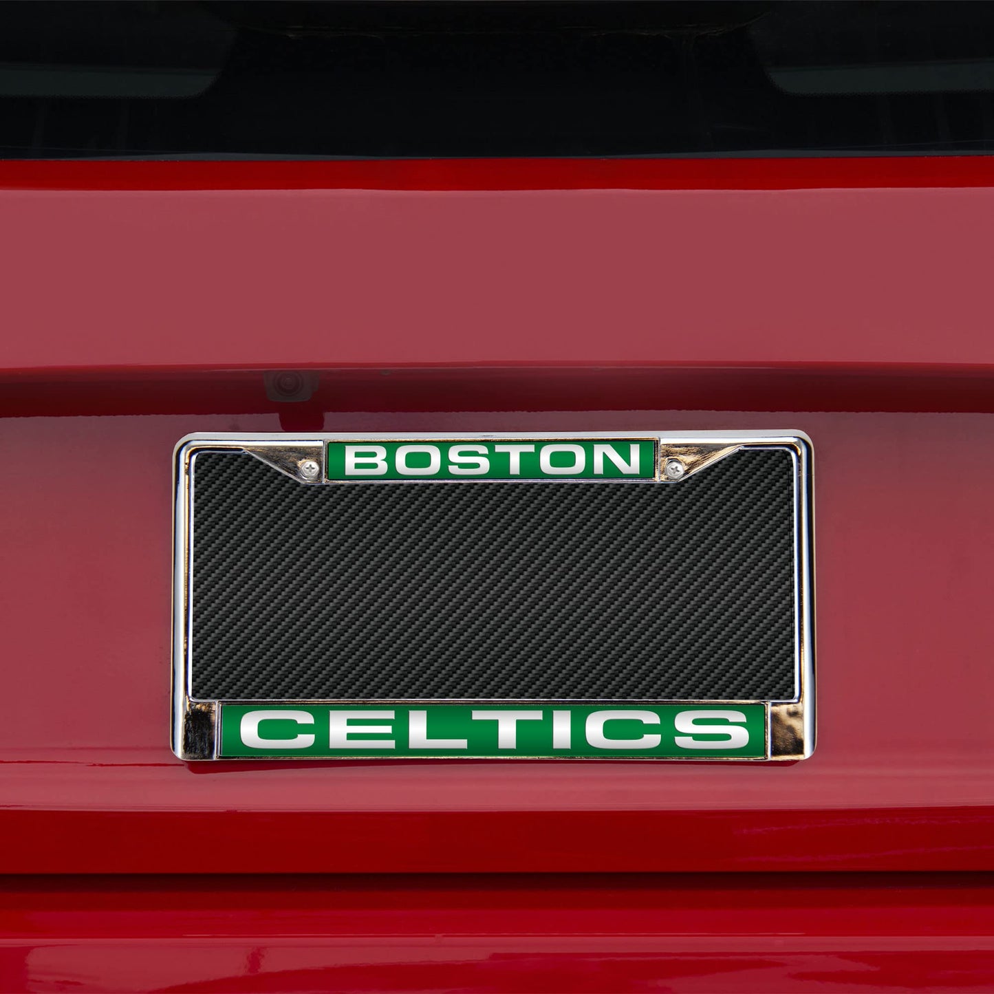 Boston Basketball Celtic's Chrome Metal Laser Cut License Plate Frame