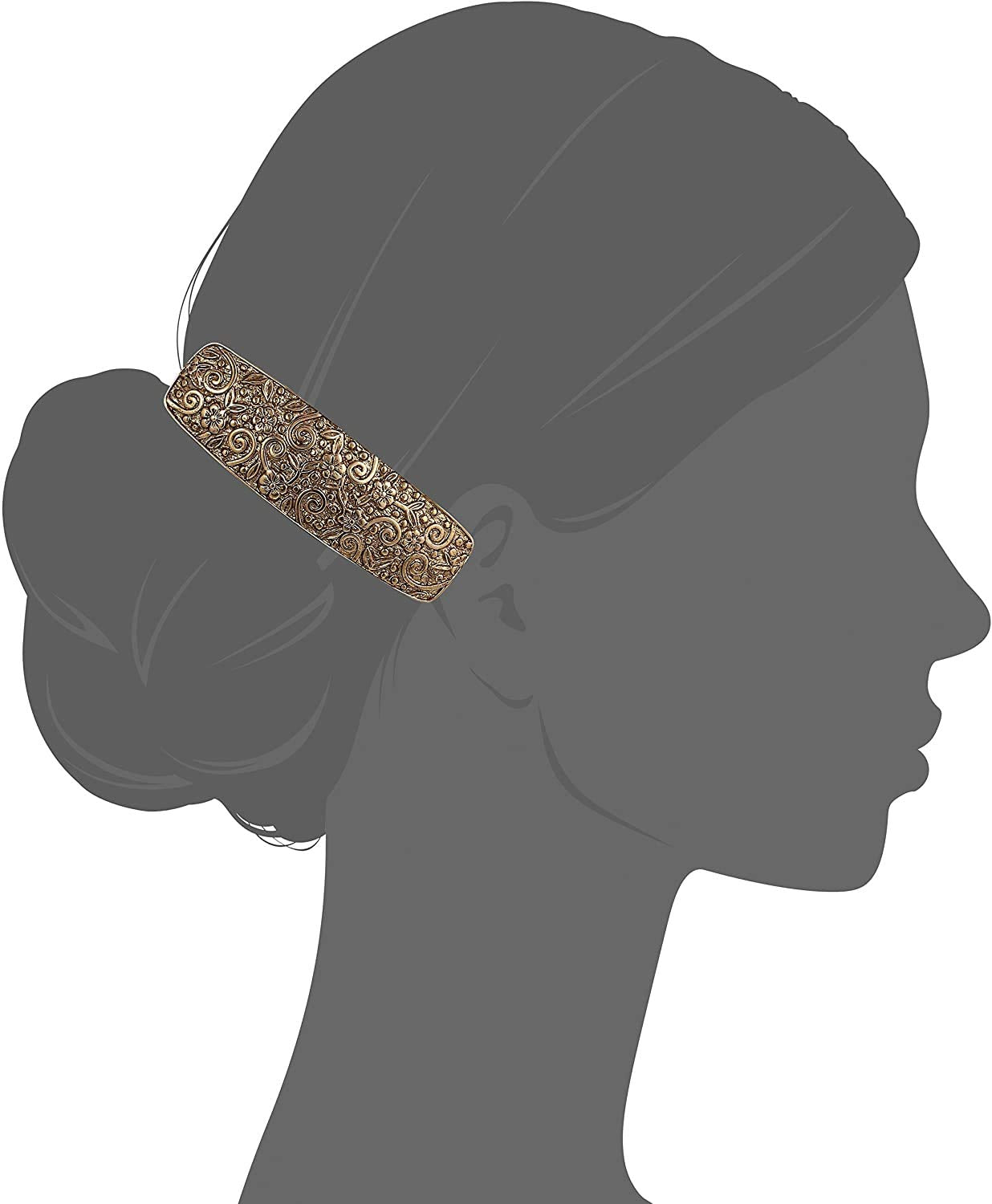 1928 Jewelry Women's Floral Hair Barrette, (1 Pcs)
