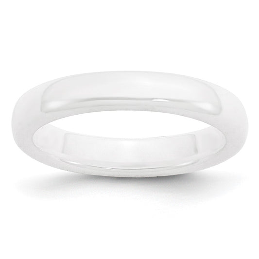 Ceramic White 4mm Polished Band Size - 6