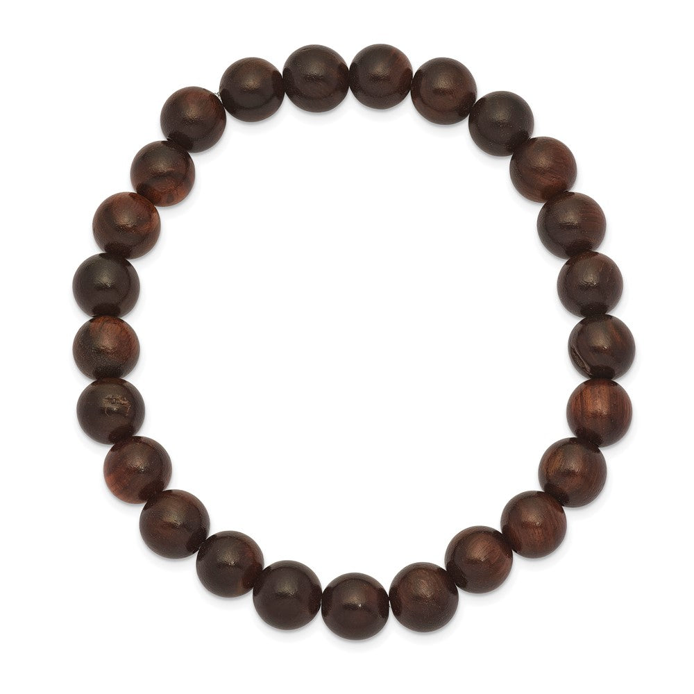 Stretch Bed Red Sandalwood Bracelet 6.75 inches