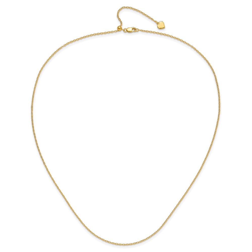 Sterling Silver Gold-plated Adjustable 1.4mm Cable Chain