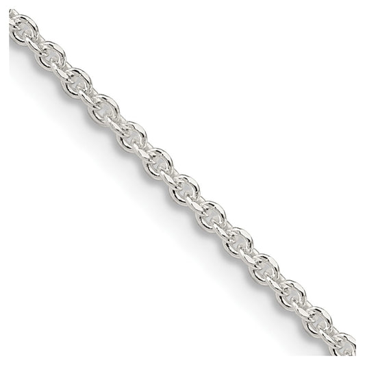 Sterling Silver 1.85mm Diamond-cut Forzantina Cable Chain 26 Inches