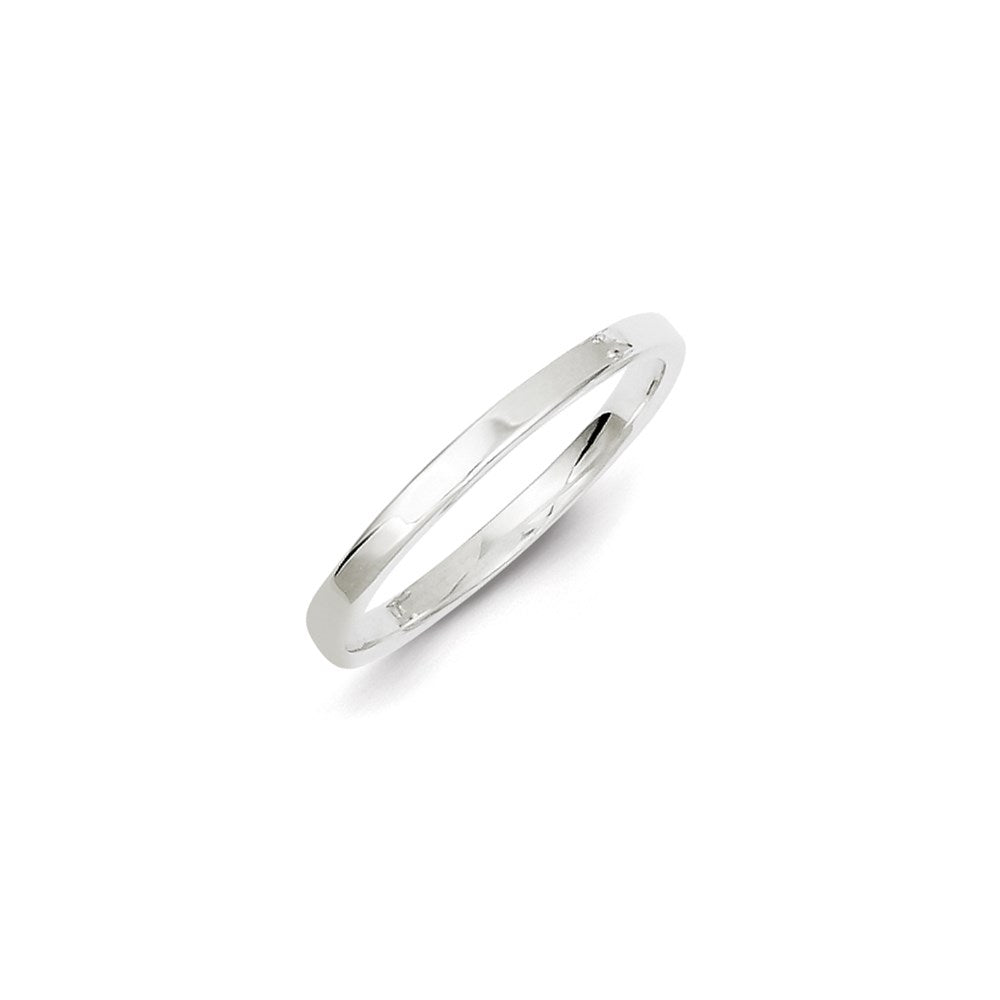 Sterling Silver 2mm Lightweight Flat Size 8.5 Band