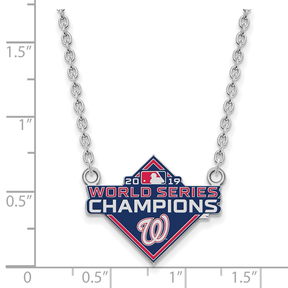 SS 2019 World Series Champions Washington Nationals Large Pendant w/ Neckla