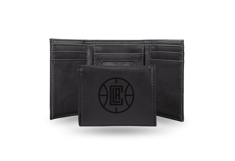 4" Black NBA Los Angeles Clippers Rectangular Trifold Wallet
