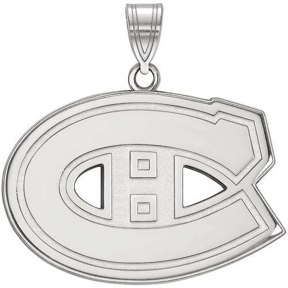 LogoArt NHL Montreal Canadiens Sterling Silver Large Pendant