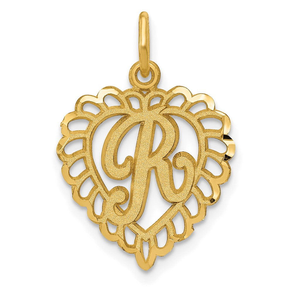 10k Gold Initial R Charm