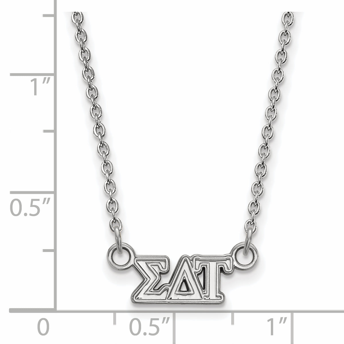 Sterling Silver 18in Official Licensed Greek Sororities Sigma Delta Tau XS Pendant w/ Necklace