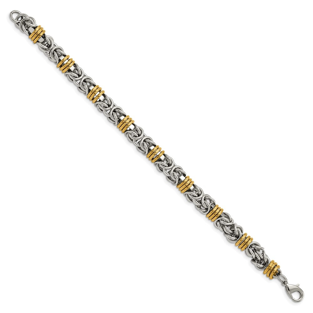 Stainless Steel Polished Yellow IP-plated 8.25in Bracelet 8.25 inches