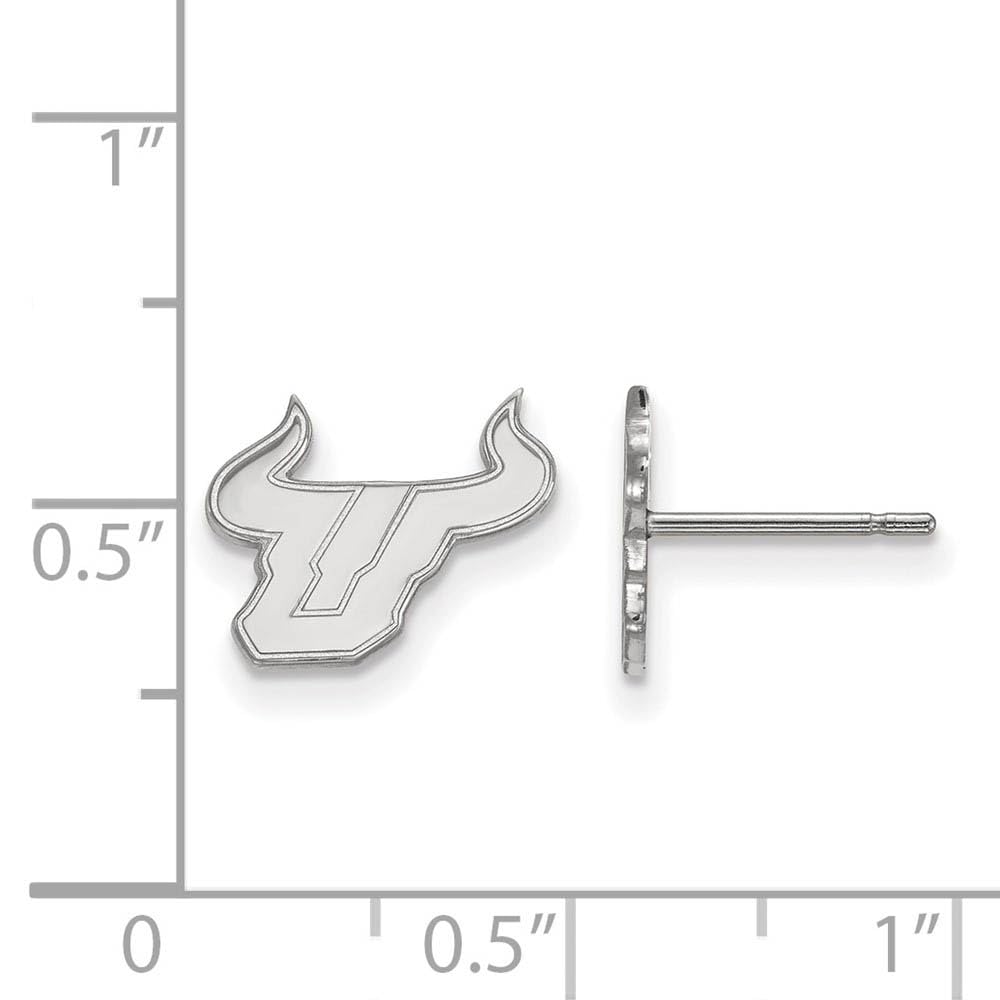 LogoArt SS007USFL Sterling Silver University of South Florida Post Earrings, Extra Small