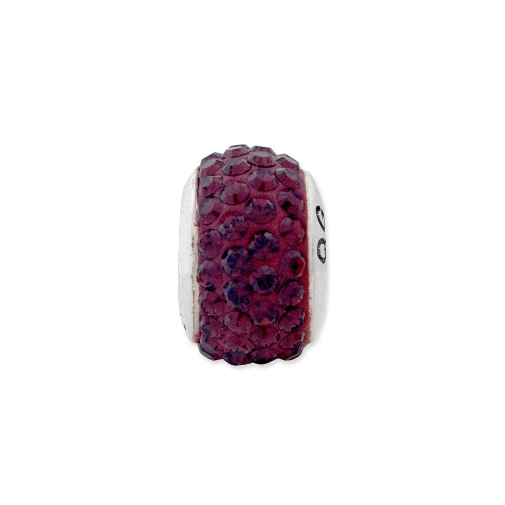 Sterling Silver Reflections June Full Red Preciosa Crystal Bead