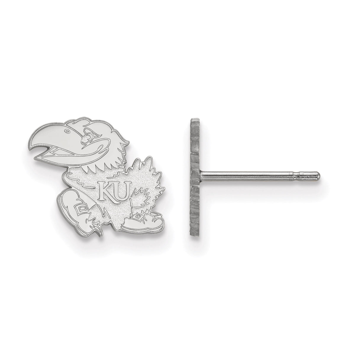 Women's Kansas Jayhawks Sterling Silver XS Post Earrings