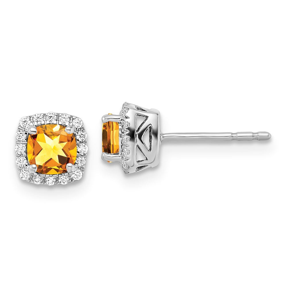SS ANT Citrine and Diamond Earring