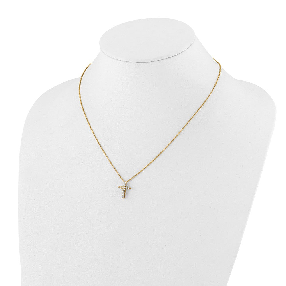 14k Diamond Cross 18 inch Necklace