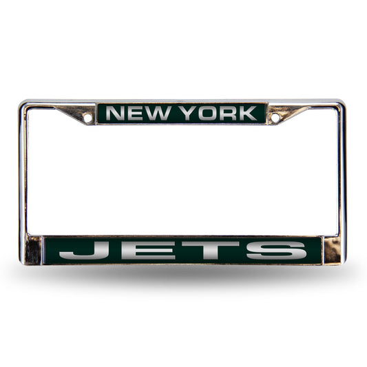 New York NY Jets NFL Chrome Metal Laser Cut License Plate Frame