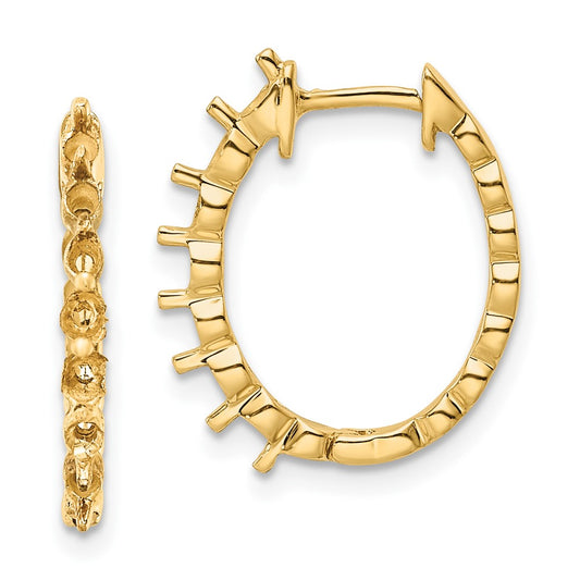 14k Diamond Hinged Hoop Earring Mountings