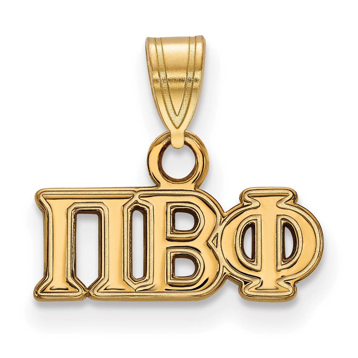Sterling Silver w/ 14K Yellow Gold-Plated Official Licensed Greek Sororities Pi Beta Phi (???) Small Pendant