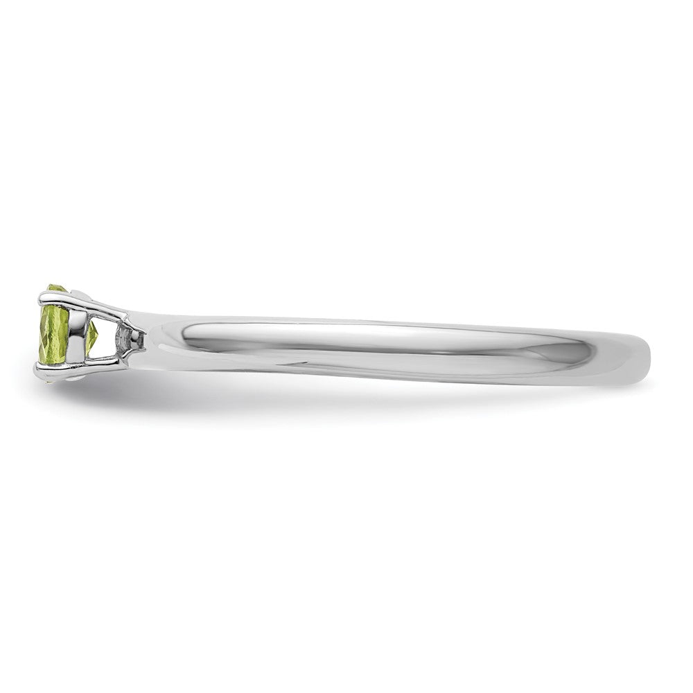 Sterling Silver Stackable Expressions Rhodium Peridot Ring