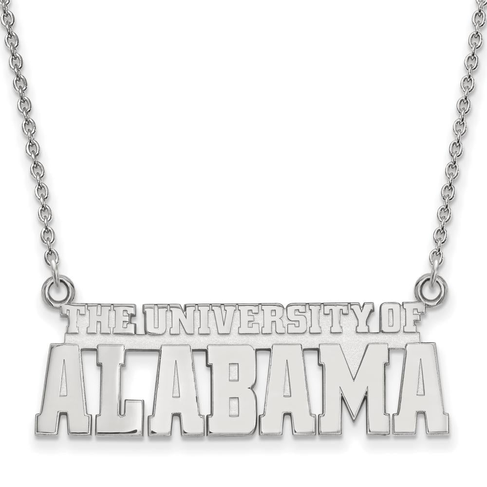 Sterling Silver LogoArt Official Licensed Collegiate University of Alabama (UA) Small Pendant