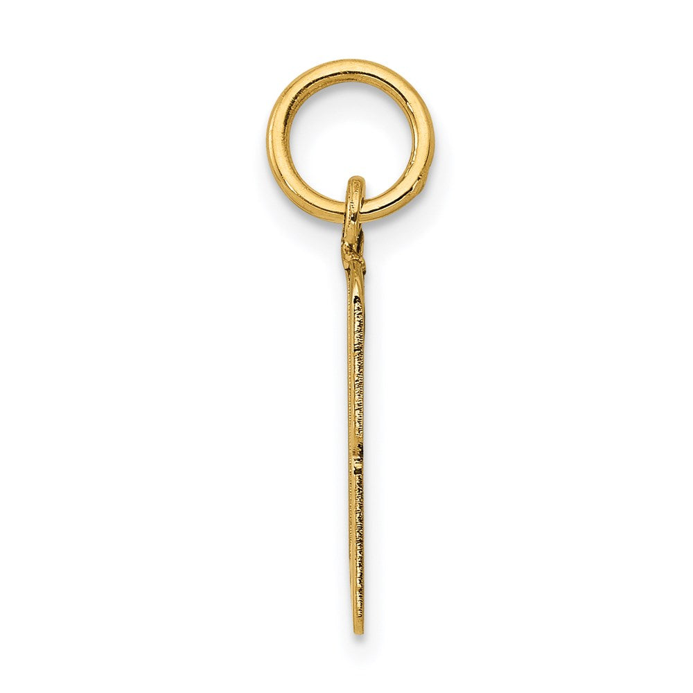 14k Small Elongated Number 13 Charm