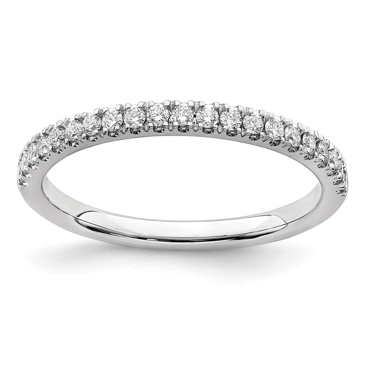 14k White Gold 1/4 carat Lab Grown Diamond VS/SI+ G+ Complete Wedding Band