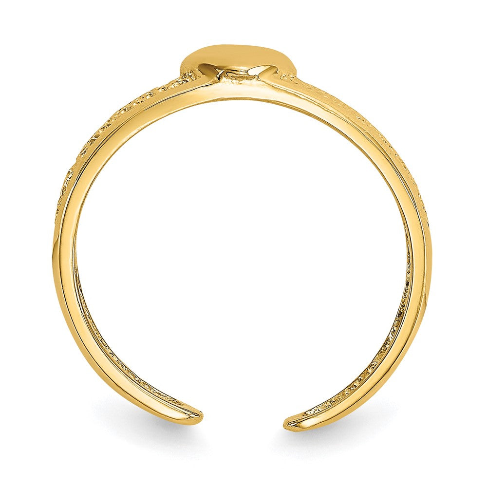 14k Heart Design Toe Ring