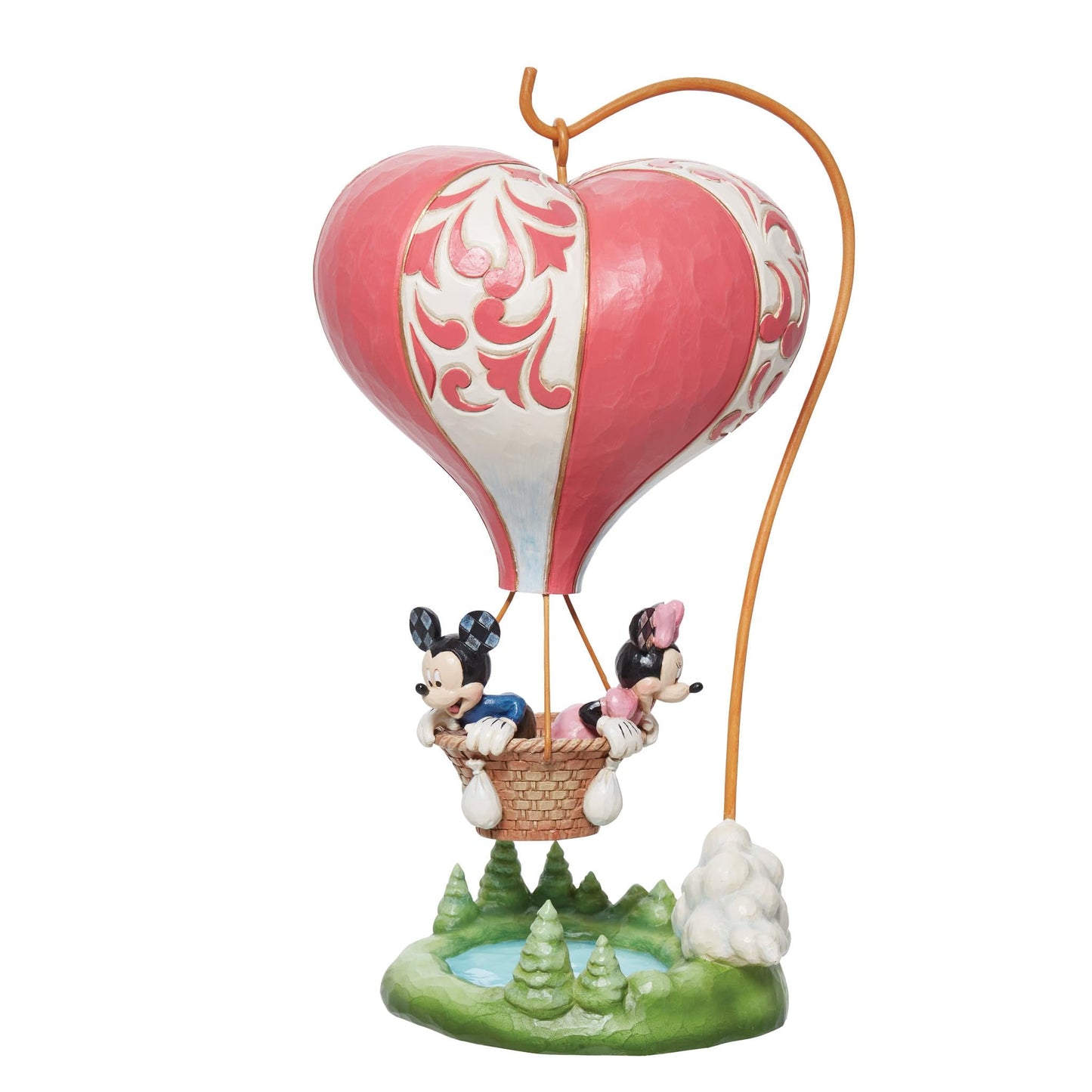 Enesco Disney Traditions, Mickey & Minnie Heart-Air Ball, Figurine,9.5in H.