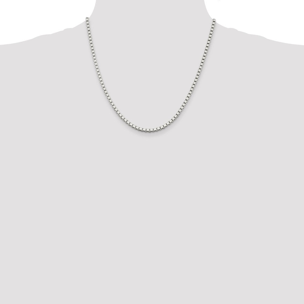 Sterling Silver 3mm Box Chain 20 Inches